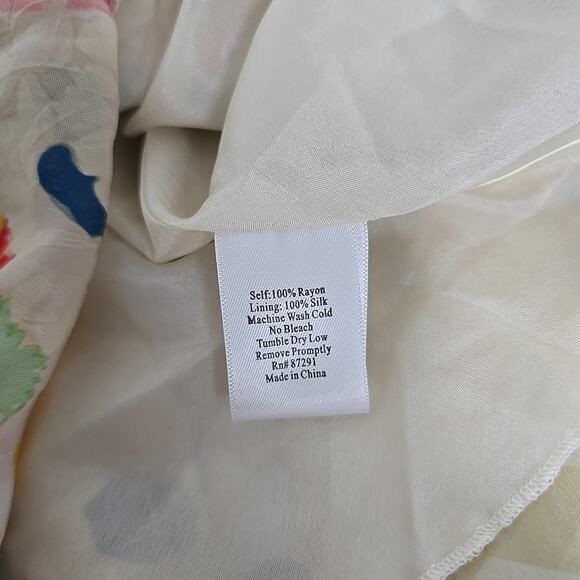 Johnny Was Multicolor Silk Floral Sleeveless Loose Fit Slip Dress Size XS - Picture 4 of 10